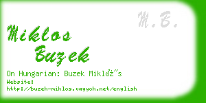 miklos buzek business card